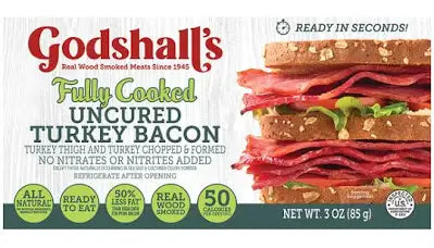 Godshall's Turkey Bacon, Uncured, Fully Cooked