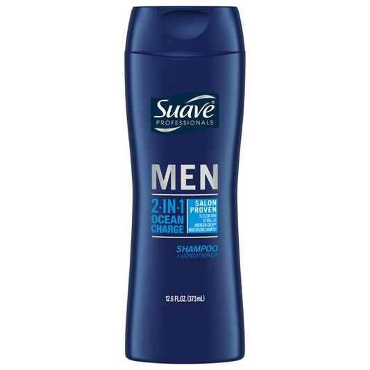 Suave Professionals Men Moisturizing Dandruff Relief Ocean Charge 2 in 1 Shampoo Plus Conditioner