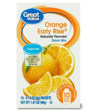 Great Value Sugar-Free Orange Early Rise Drink Mix